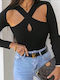 Γυναικεία Μπλούζα Μακρυμάνικη Μαύρη