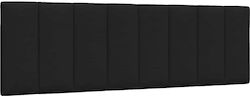 vidaXL LED Pillow for Headboard Fabric Black 16...