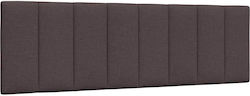 vidaXL LED Fabric Bed Headboard Dark Brown, Bro...
