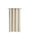 Easy Home Κουρτίνα με Τρουκς Μπεζ 140x250εκ.
