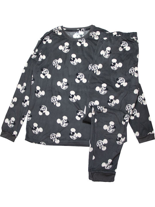 Disney Winter Damen Pyjama-Set Graphite Minnie Mouse