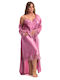 Jasmin Winter Women's Robe with Nightdress Lilac