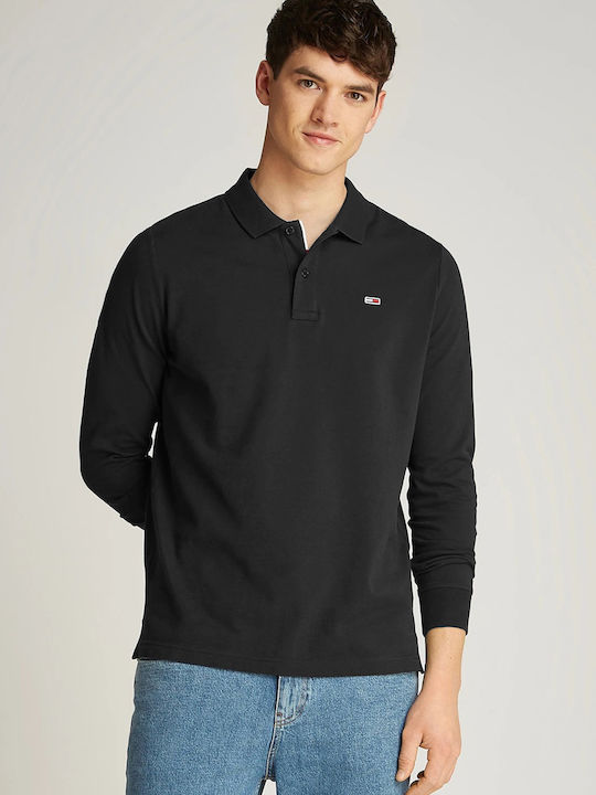 Polo Herrenbluse Kurzarm Schwarz
