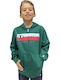 Kids Sweatshirt with Hood and Pockets Green