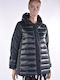 Women's Long Lifestyle Jacket for Winter Cypress Green