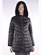 Women's Long Lifestyle Jacket for Winter Black