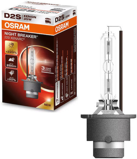 Λάμπα Hid Xenon D2s 4500k 85volt 35watt Xenarc Night Braker Laser +220% Next Generation Osram 66240xn2 1 Τεμάχιο