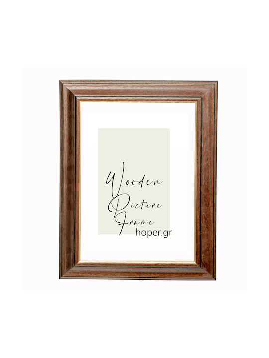 K103 Wall-mounted Wooden Photo Frame with Brown Frame K103/139