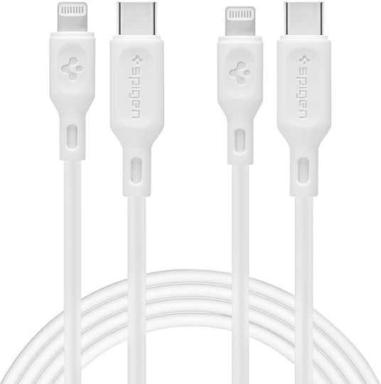 Spigen Durasync Regular la Cablu Lightning 30W Alb 1m (000CA26356)