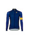 Pacto Lange Ärmel Radtrikot Blau/Gelb