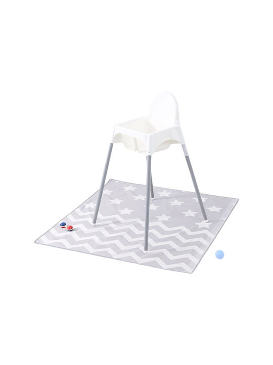 Queen Mother Sterne Wellen Kinderteppich Sterne Grau 130x130cm