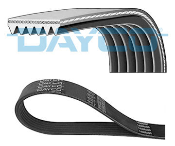 Dayco Curea Multi-v-belt 6pk1029 Curea de transmisie Grooves Lungime 1029,0 Mm 6 Răsuciri Ford B-Max Fiesta Vi 1.25-1.6