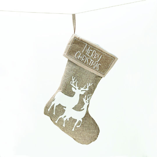 Christmas Decorative Socks with Reindeer L47xW26xH26cm