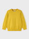 Kinderpullover Langarm Gelb Basic