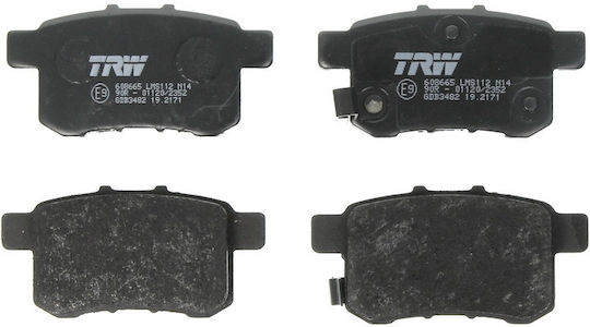Trw Automotive Rear Brake Pads Set Honda Accord Civic Height 46.8mm Width 93.5mm Thickness 15.3mm Wear Sensor Yes