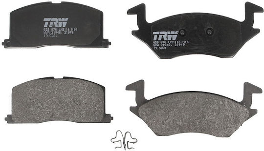 Set Plăcuțe De Frână Partea Din Față Trw Automotive Toyota Starlet 1.0 1.3 1.5d Înălțime 45.9mm Lățime 106.3mm Grosime 13.6mm