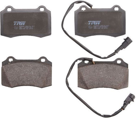 Front Brake Pads Set Trw Automotive Alfa Romeo Gtv Spider Fiat Coupe Tesla Model X 2.0 Electric 69.3mm 109.7mm 17.8mm
