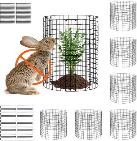 VEVOR 6 Pack Plant Protector from Animals 12.6'' Diameter x 14'' H Metal Plant Cage