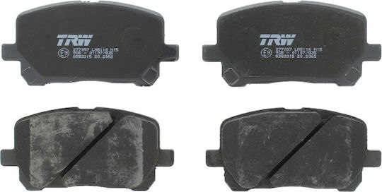 Set Plăcuțe De Frână Partea Din Față Trw Automotive Pontiac Vibe Toyota Avensis Verso Matrice 1.8 2.0 2.0d 08.01-11.09 59.5x123.0x17.0 Mm