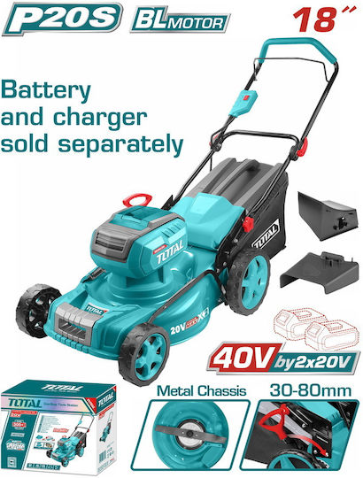 Total Μηχανή Γκαζόν Μπαταρίας 20V Solo