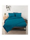 Flamingo Sheet for Single Bed 170x260cm. Rainbow Emerald
