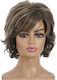 Women's Wig Brown Blonde Highlights Synthetic High Quality 12 Inches