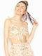 Women's Crop Top with Straps Floral Multi