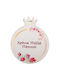 Nuova Vita Hanging Lucky Charm Pomegranate made of Wood 6x7cm 1pcs