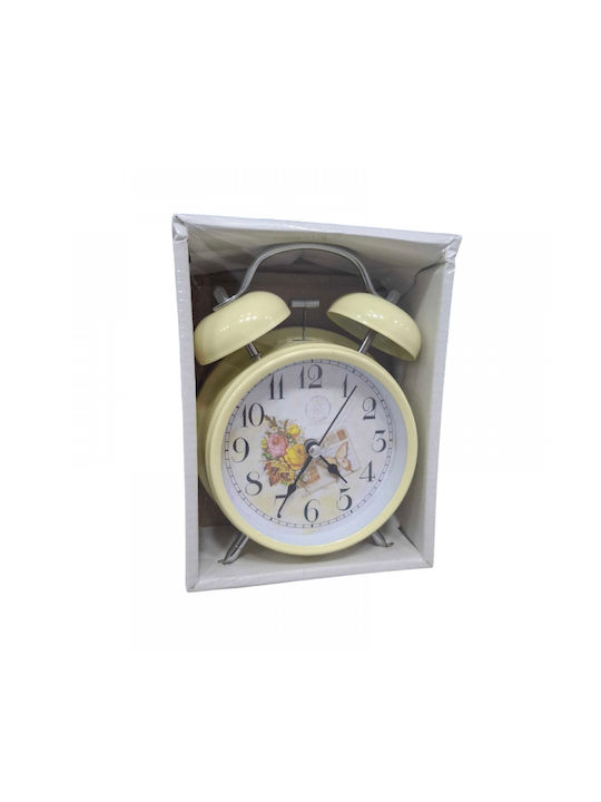 Tischuhr mit Wecker Beige 880611_be