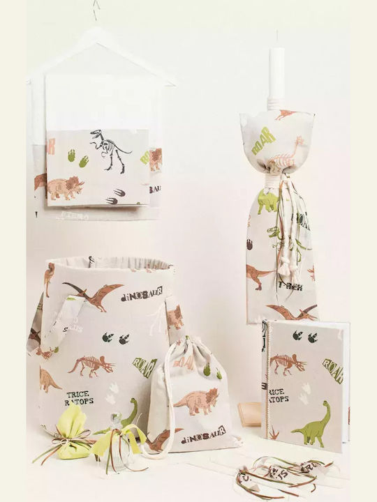 Handmade Baptism Set for Boy Theme Jurassic Dinosaurs 11pcs 331244 Ntampoudis Ntm-331244