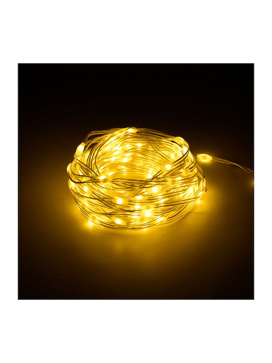 Λαμπάκια LED 10μ. Θερμό Λευκό USB σε Σειρά