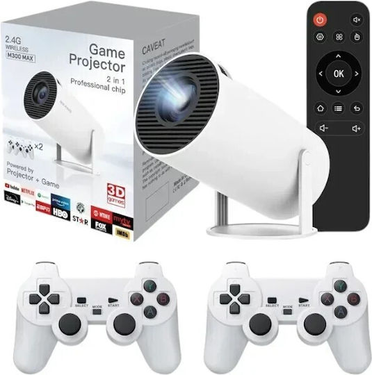 Projectors LCD HD Light Source LED with Wi-Fi (Built-In) and Built-in Speakers