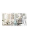 Keramik Tischlampe mit Gray Schirm und Basis