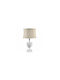 Kunststoff Tischlampe LED mit Bronze Schirm und Basis