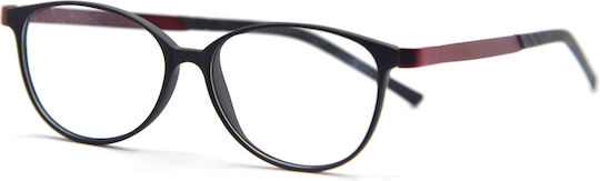 Marasil Kindlich Metallisch Brillenrahmen Schmetterling Schwarz 513 C5