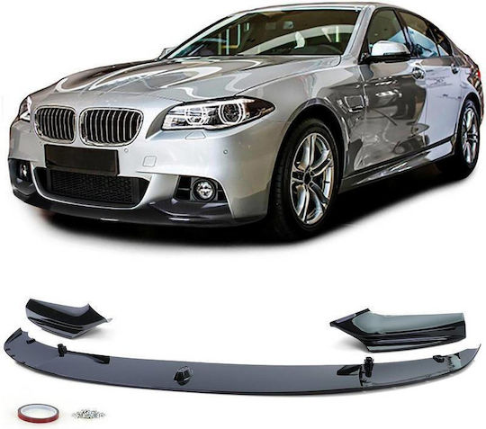 Frontspoiler BMW 5 F10 F11 2010-2013 M-tech Glänzend Schwarz ABS Kunststoff 1 Stück