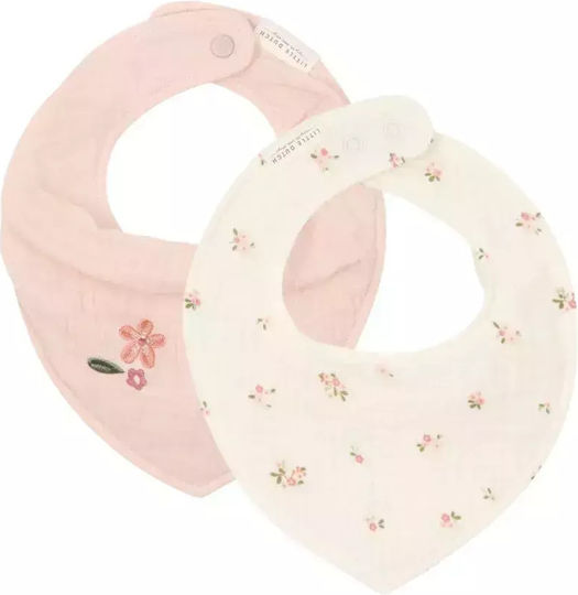 Little Dutch Fairy Blossom & Blossom Bandana Fabric with Button Blossom 2pcs