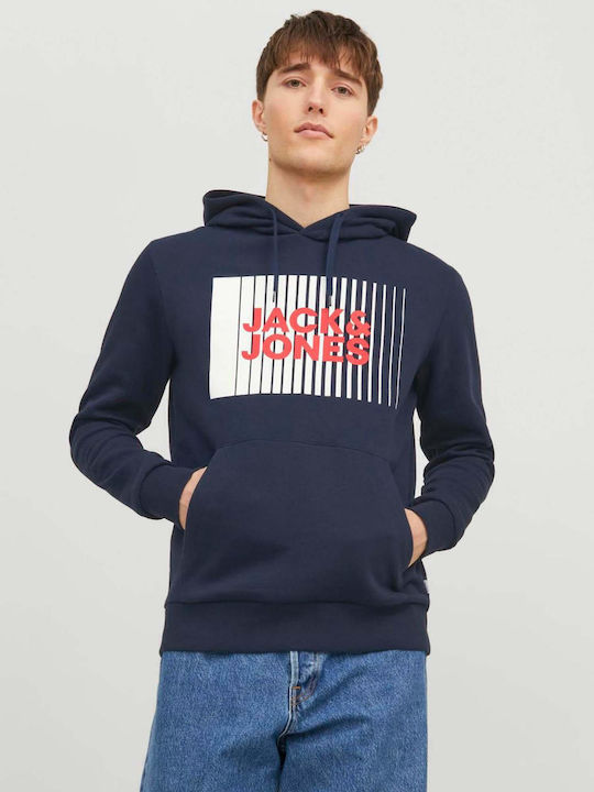 Jack & Jones Logo Sweat Sweatshirt mit Kapuze Blau