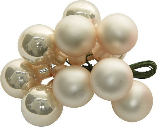 Hängendes Kugel Ornament Ornament Glas Beige