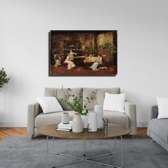 Canvas Print Replica Painting Music Room Mihály Munkácsy 90cm X 67cm