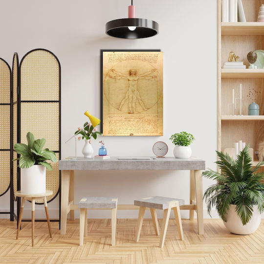 Replica Painting Vitruvian Man Leonardo Da Vinci 60cm X 90cm