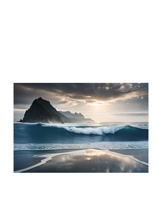 Zeitgenössische Wandtapete Wohnzimmer Strand Ozeanblick 148x220