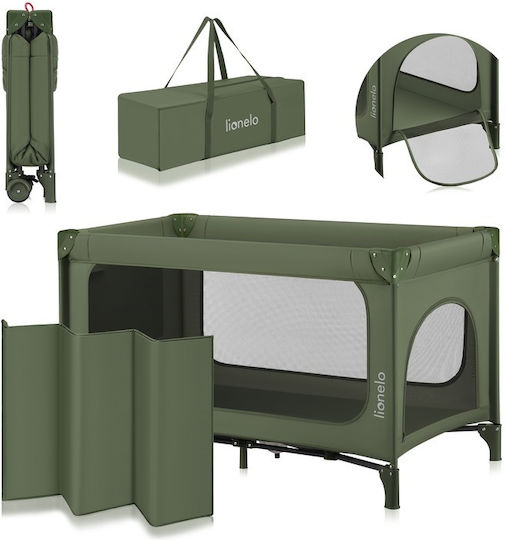 Lionelo Yasmin Loc de joacă 2 Nivele cu Saltea Verde 123x67cm
