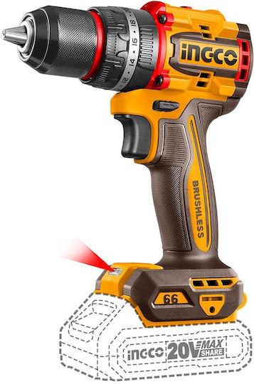 Ingco Percussive Drill Driver Battery Solo Brushless 20V