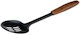 Atmosphera Shallow Slotted Colander Wooden Black Spoon 30.5cm