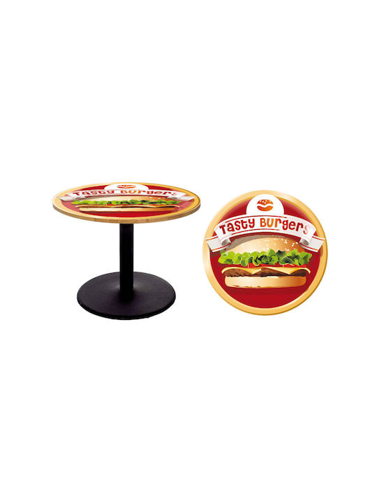 Tasty Burger Table Sticker 60cm Diameter