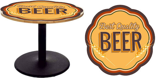 Bester Bier 2 Tischaufkleber 50 cm Durchmesser