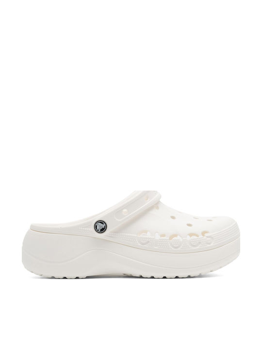 Crocs Baya Γυναικεία Σαμπό Λευκά