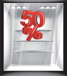 Autocolant Reducere Fierbinte 50% 80cm X 100cm