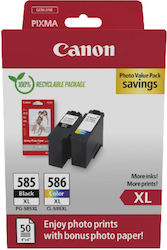 Canon PG-585XL / CL-586XL 6204C005 Cartuș De Cerneală InkJet Pachet Foto Valoric Negru / Multiplu (Culoare)